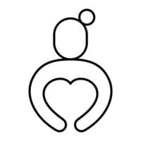 Mother icon in thin line style graphic design illustration vector