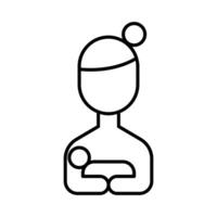 Mother icon in thin line style graphic design illustration vector