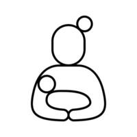 Mother icon in thin line style graphic design illustration vector