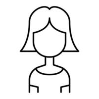 Mother icon in thin line style graphic design illustration vector