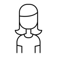 Mother icon in thin line style graphic design illustration vector