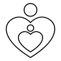 Mother icon in thin line style graphic design illustration vector