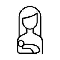 Mother icon in thin line style graphic design illustration vector