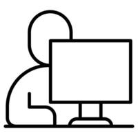 Office working icon vector