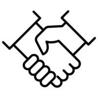 Partner icon in thin line style graphic design illustration vector