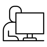 Office working icon vector
