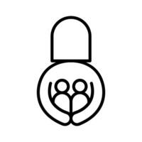 Mother icon in thin line style graphic design illustration vector