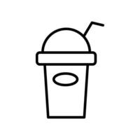 Smoothie icon in thin line style graphic design illustration vector