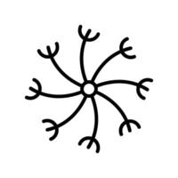 Dandelion icon in thin line style graphic design illustration vector