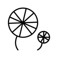 Dandelion icon in thin line style graphic design illustration vector