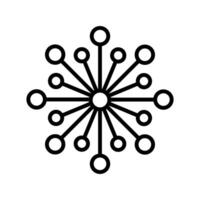 Dandelion icon in thin line style graphic design illustration vector