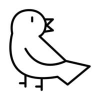 Bird icon in thin line style graphic design illustration vector