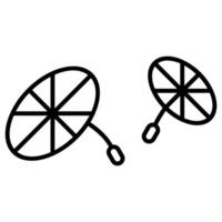 Dandelion icon in thin line style graphic design illustration vector