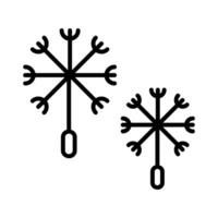Dandelion icon in thin line style graphic design illustration vector