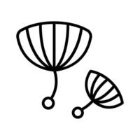 Dandelion icon in thin line style graphic design illustration vector