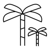 Palm tree, Coconut trees icon vector