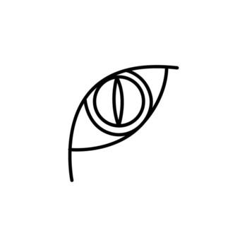 Wolf eye icon vector