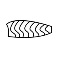 Salmon icon in thin line style graphic design illustration vector