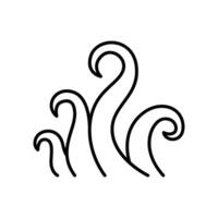 Octopus icon in thin line style graphic design illustration vector