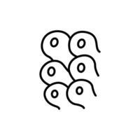 Octopus icon in thin line style graphic design illustration vector