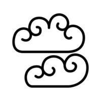 Curl Cloud icon vector