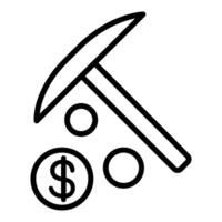 Cryptocurrency mining icon vector