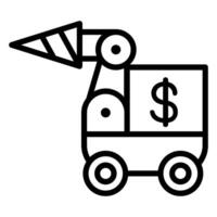 Cryptocurrency mining icon vector