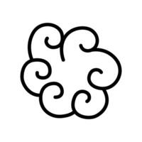 Curl Cloud icon vector