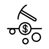 cryptocurrency mining icon vector