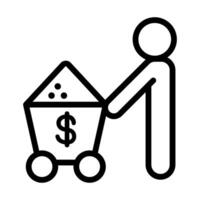 Crypto mining icon vector