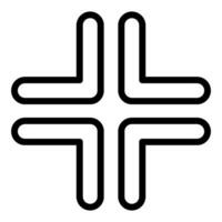 Plus, Positive, Cross, Add icon vector
