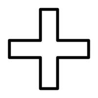 Plus, Positive, Cross, Add icon vector