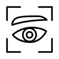 Iris scan icon vector
