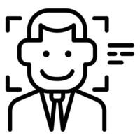 Face detection icon vector