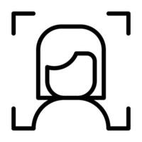 Face detection icon vector