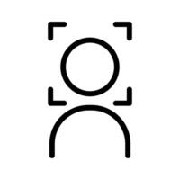 Face detection icon vector