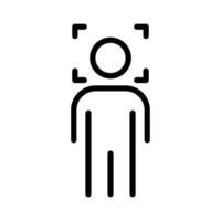 Face detection icon vector