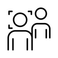 Face detection icon vector