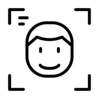 Face detection icon vector