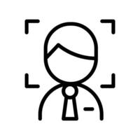 Face detection icon vector