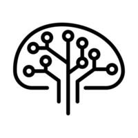 AI, artificial intelligence icon vector