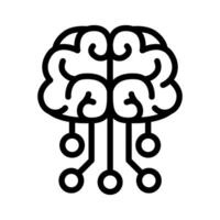 AI, artificial intelligence icon vector