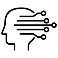 AI, artificial intelligence icon vector