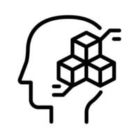 AI, artificial intelligence icon vector