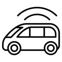 Smart car icon vector