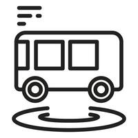 Smart bus icon vector