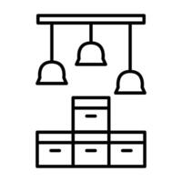 Ceiling lamp icon vector