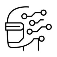 AI, artificial intelligence icon vector