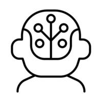 AI, artificial intelligence icon vector