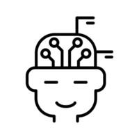 AI, Machine learning icon vector